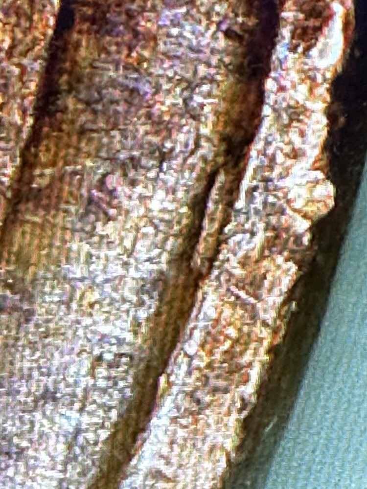 1944 Wheat Cent Lamination & Die Break, Cud errors, L On rim