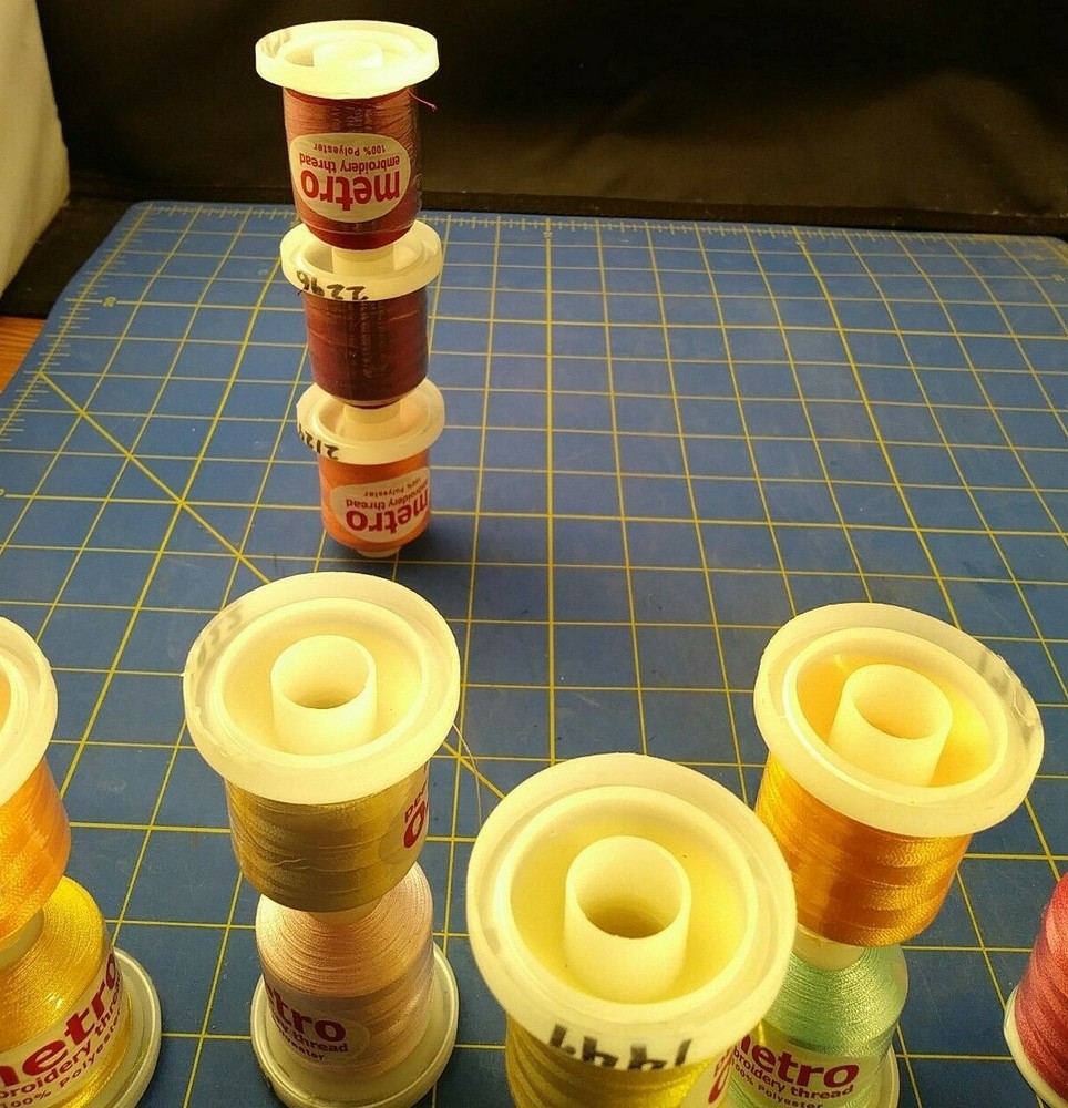 LOT 12 METRO Embroidery Thread 100% Polyester solid colors and one Coast & Clark