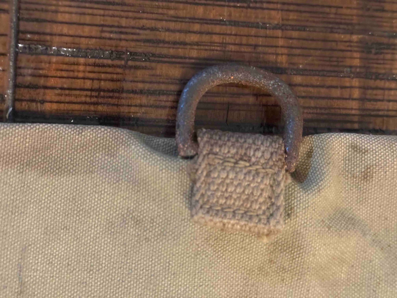 Original US Army Cavalry Horse Feed Bag – Vintage Canvas Military Surplus – WWI