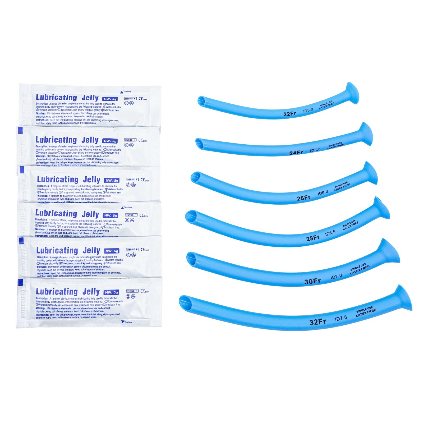 LINE2design Nasopharyngeal (Nasal) Airway Kit - Airway Management Kit - 6 Pack