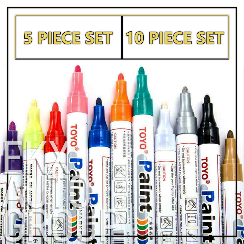 5/10PCS NEW Waterproof Permanent Paint Pen Tire Metal Outdoor Marking Ink Marker