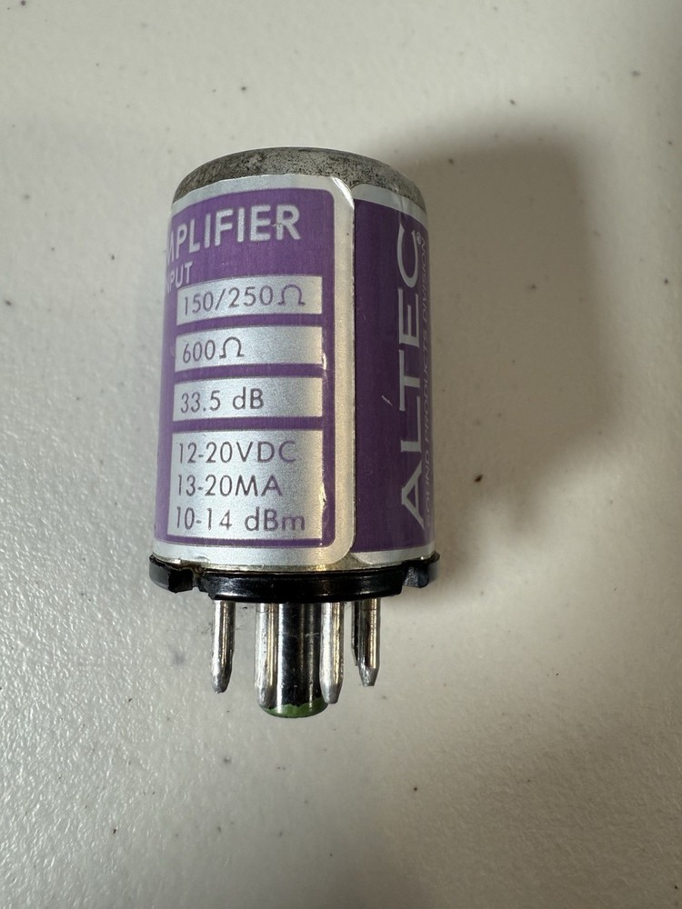 Altec 1588 Transistor Transformer Microphone Preamp Octal. Tested
