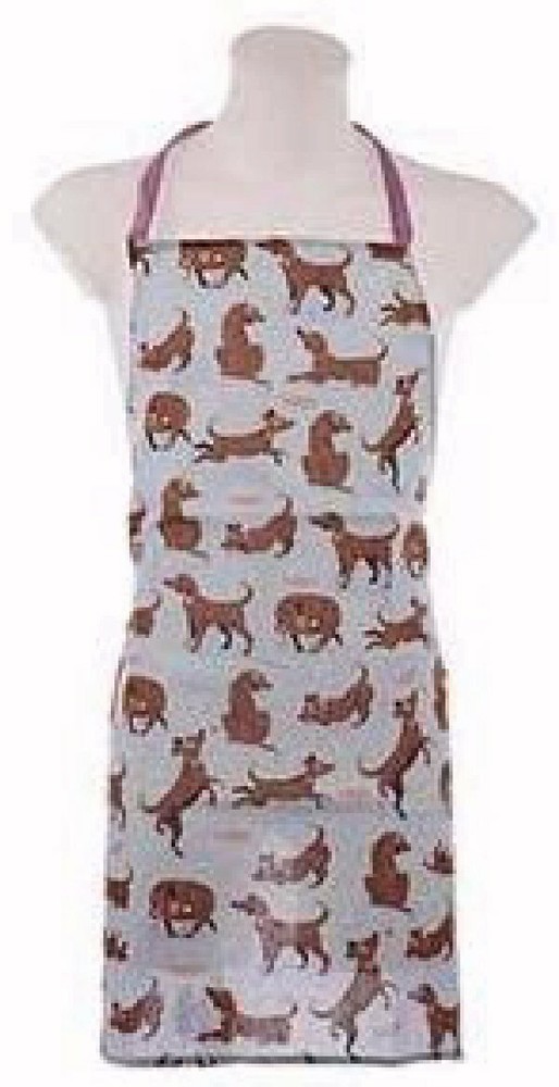 Poly Cotton Kitchen Apron Catch Patch Dogs Design