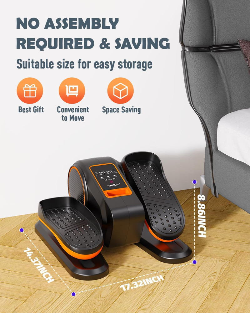 Adjustable Quiet & Portable Training Seated Pedal Exerciser with Remote Control