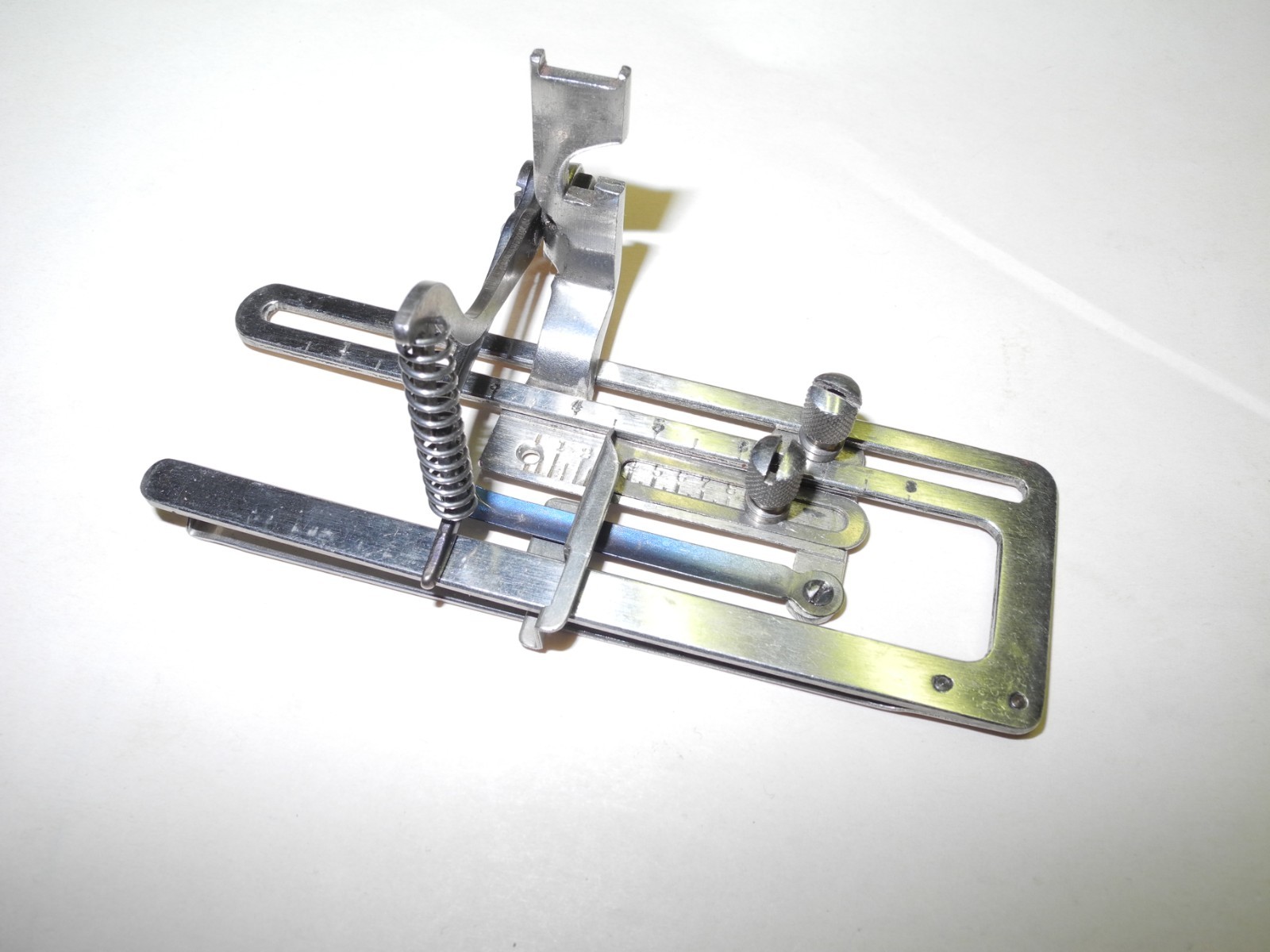 VINTAGE WHEELER & WILSON AND SINGER ACCESSORY BOX LOADED WITH PARTS, GOOD SHAPE