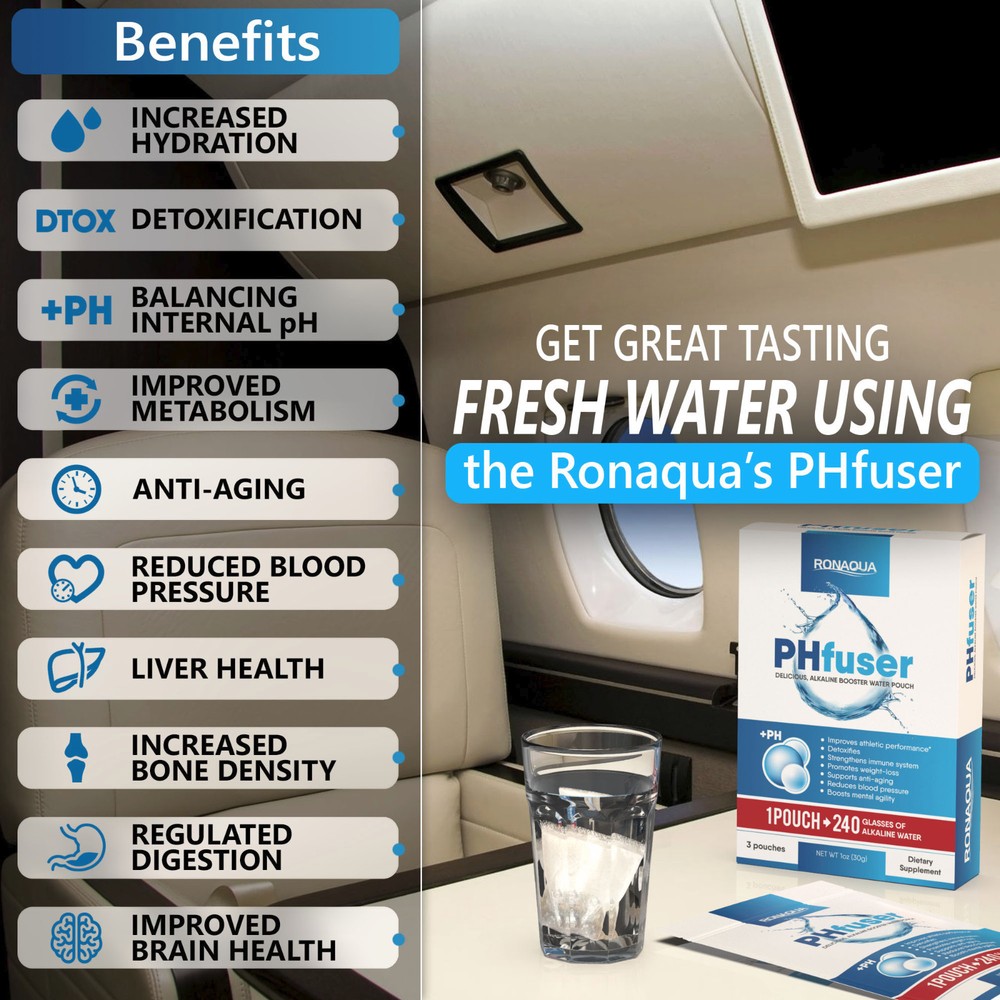 PHfuser Alkaline Water Filtration Pouch 2 Pack