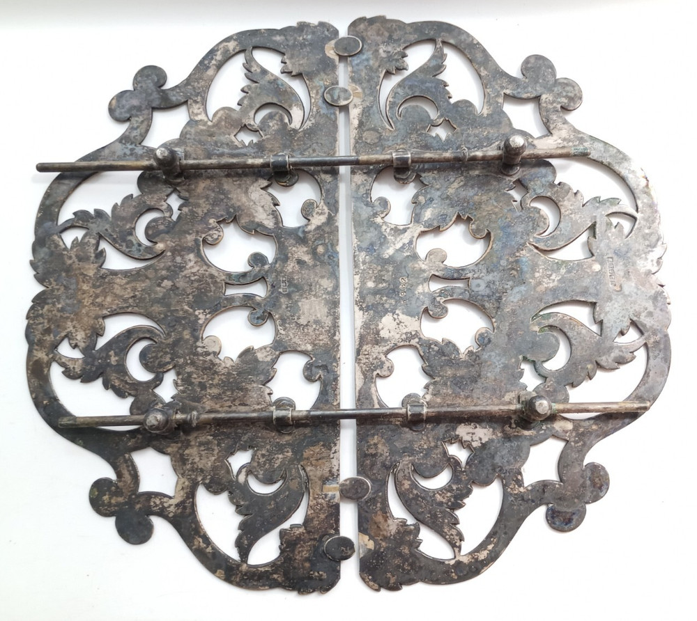 Vintage BSCEP silver-plated adjustable serving trivet