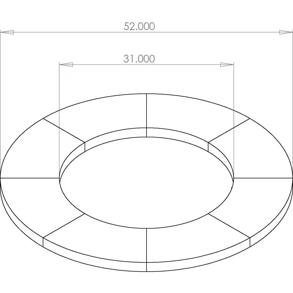 52 In. Grand Fire Pit Chiseled Cap