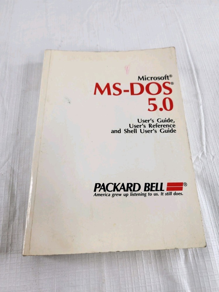 Microsoft MS-DOS 5.0 User Guide/ User Reference for Packard Bell