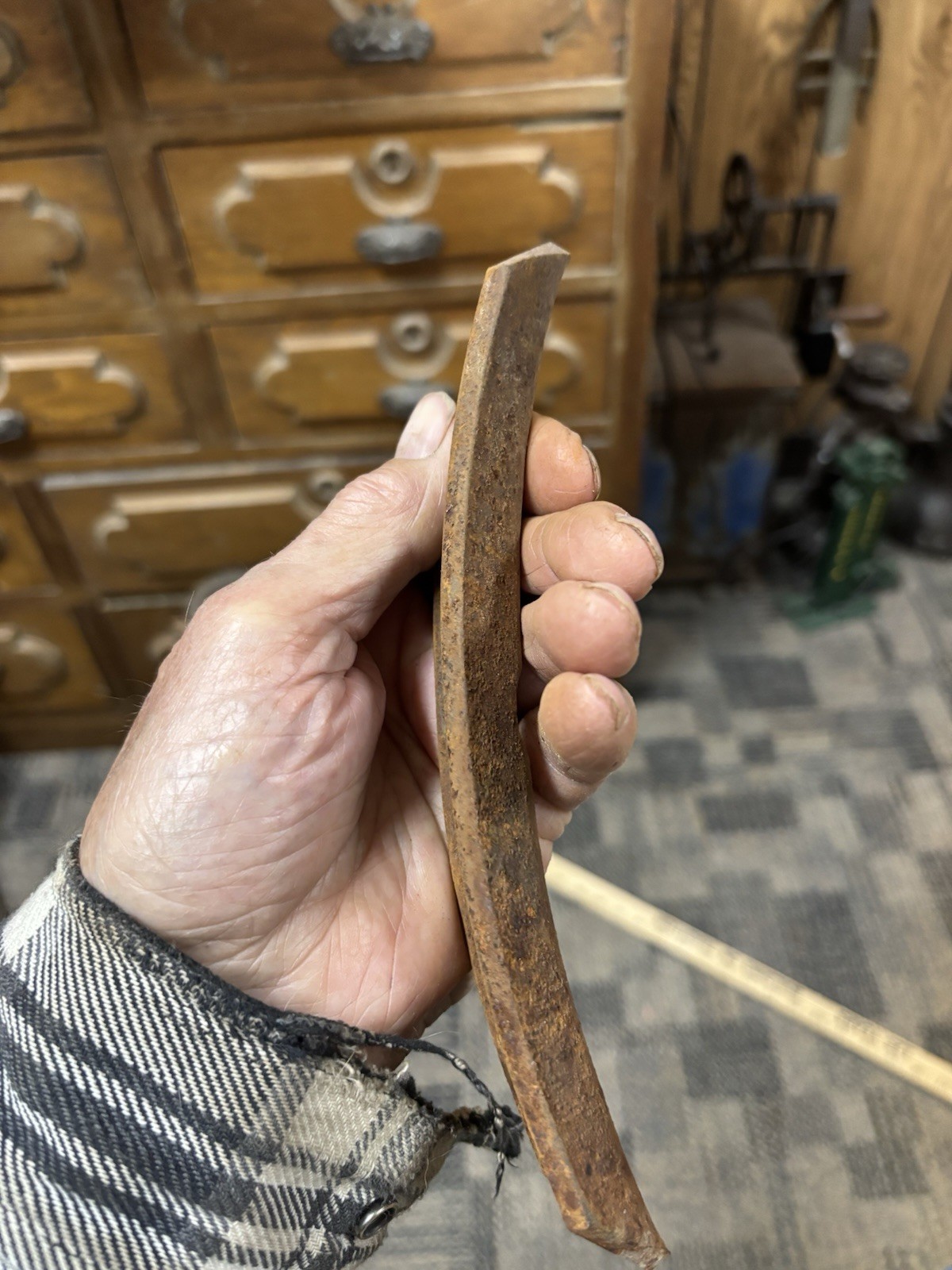 (5) Cultivator points S -tine Danish style Single 3/8 Hole old stock art welding