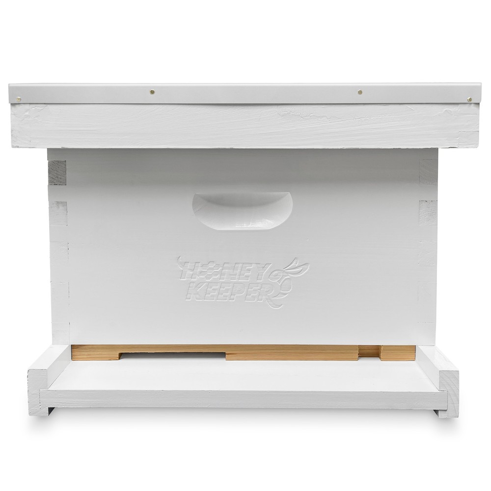 OPEN BOX - Beginner Bee Hive Body Kit, Painted, Assembled with 10 Frames - White