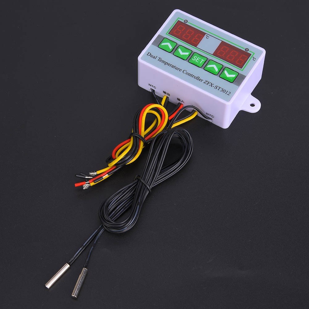 AC220V ST3012 Temperature Controller Intelligent Digital Displayed Dual Channel
