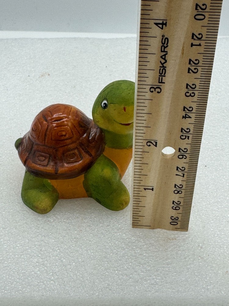 Vintage Kitschy Ceramic Turtle Figurine
