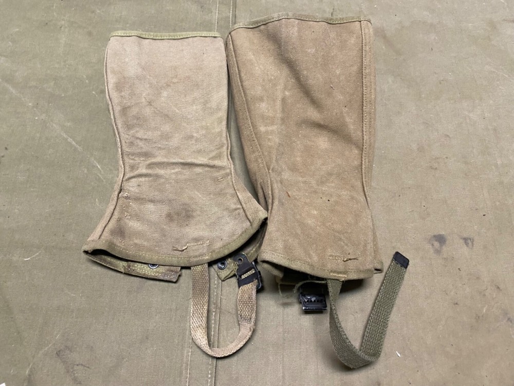 ORIGINAL WWII US ARMY M1938 COMBAT FIELD LEGGINGS- SIZE 2R