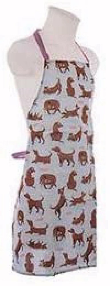 Poly Cotton Kitchen Apron Catch Patch Dogs Design