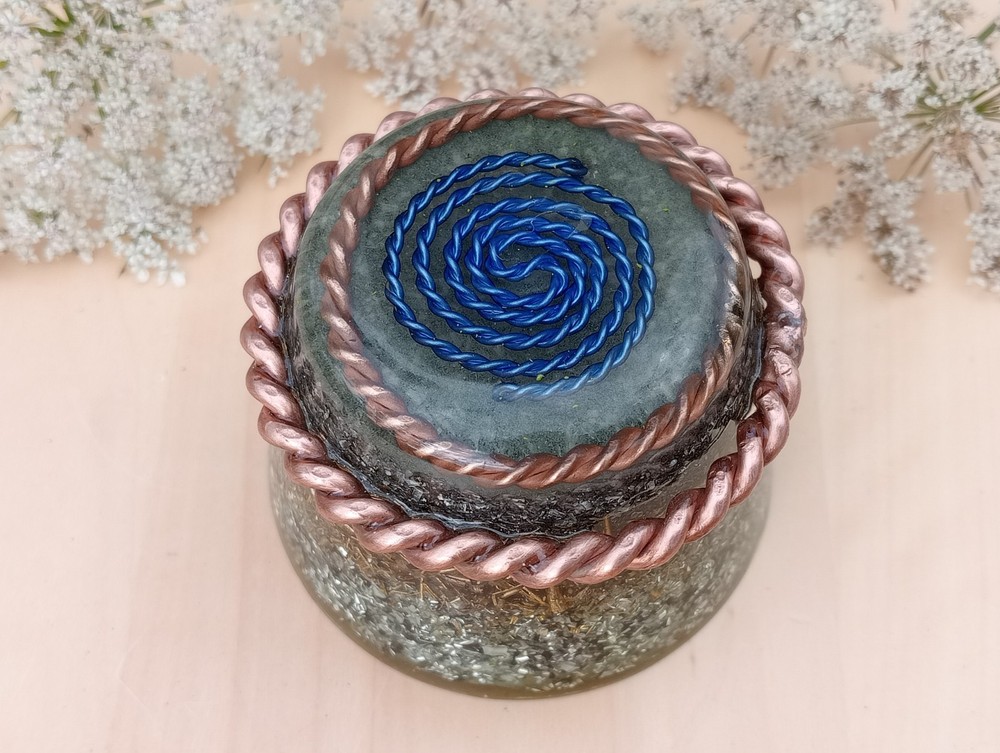 Powerful Orgone Dome TB with 3 tensor ring, coil - EMF, pollution, protection.