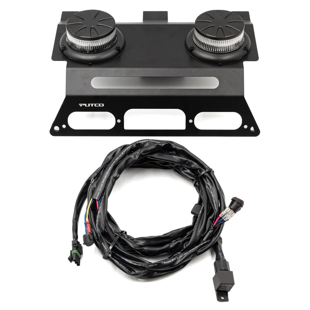 Putco Rooftop Dual Amber LED Beacon Lights w Third Brake Light Mounting Bracket