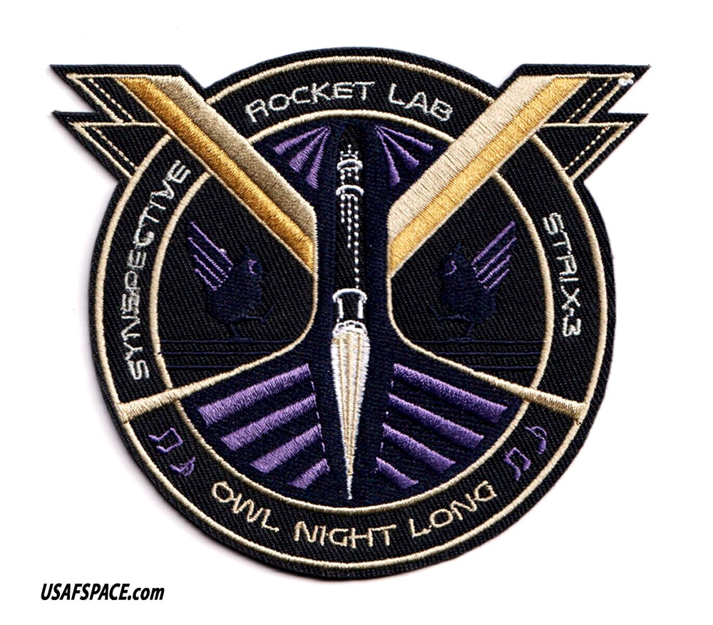 ROCKET LAB 45 -OWL NIGHT LONG- SYNSPECTIVE SATELLITE Mission Launch PATCH