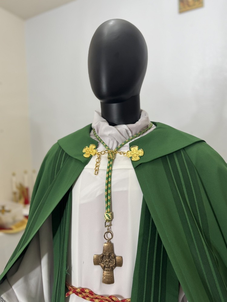GREEN COPE VESTMENT CHASUBLE WITH STOLE