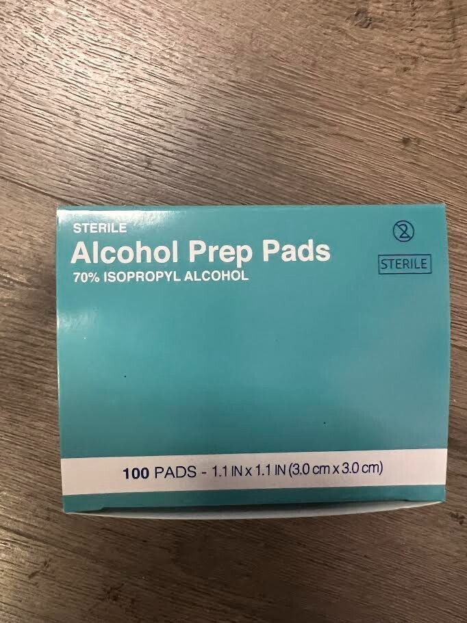 Alcohol Prep Pads 1200 Count(12 Pack)