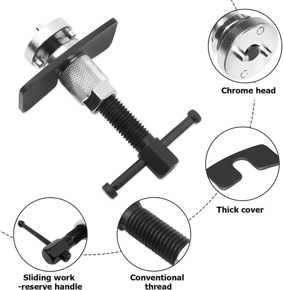 Car Brake Piston Wind Back Tool, 3pcs/Set Brake Caliper Piston Rewind Tool, Auto