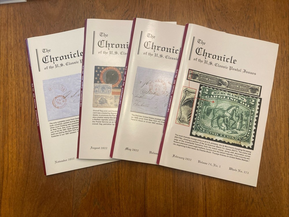The Chronicle of US Classic Postal Issues 2022 Full year