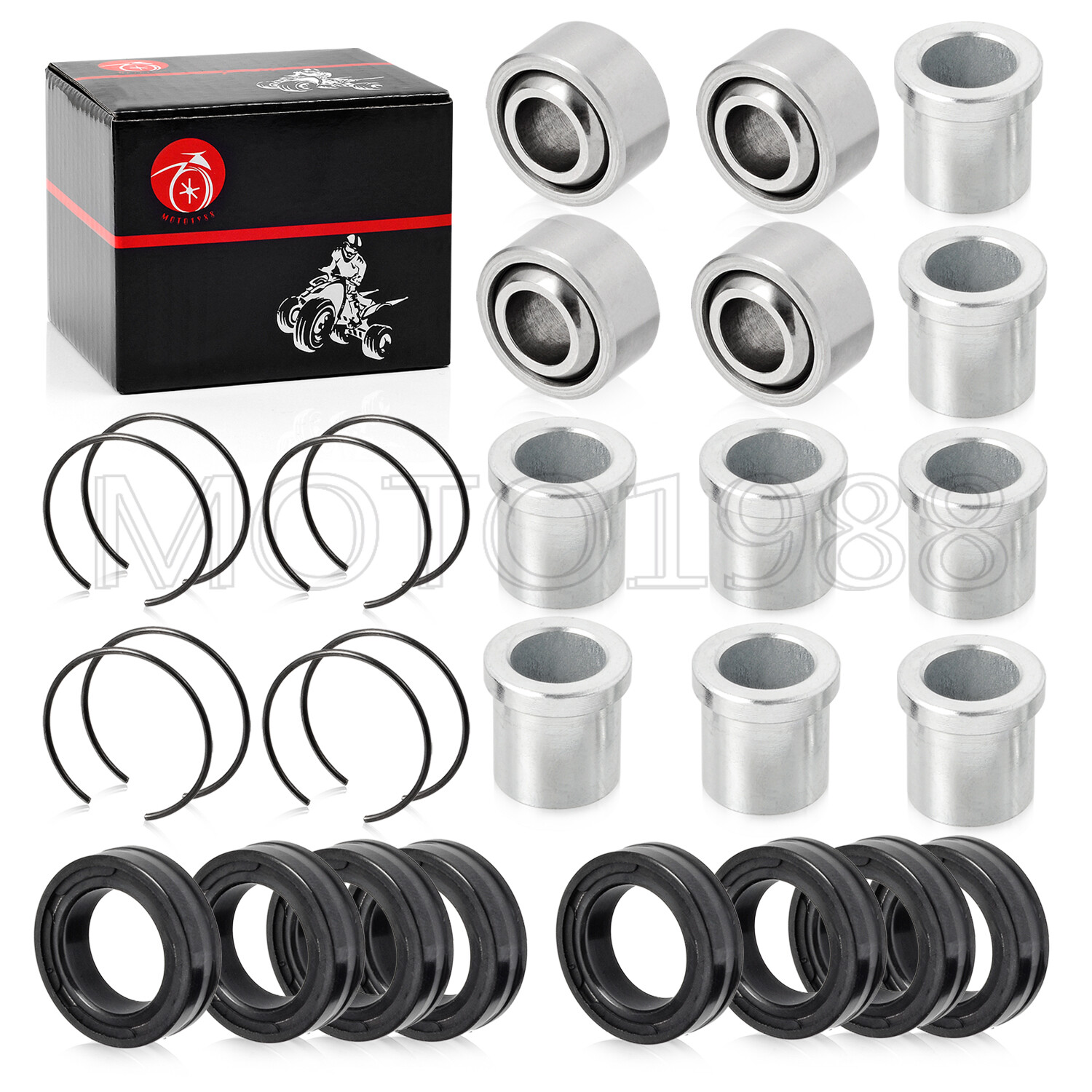 1999-08 for Honda Sportrax 400 TRX400EX Front Lower Front Upper A-Arm Bushing X2