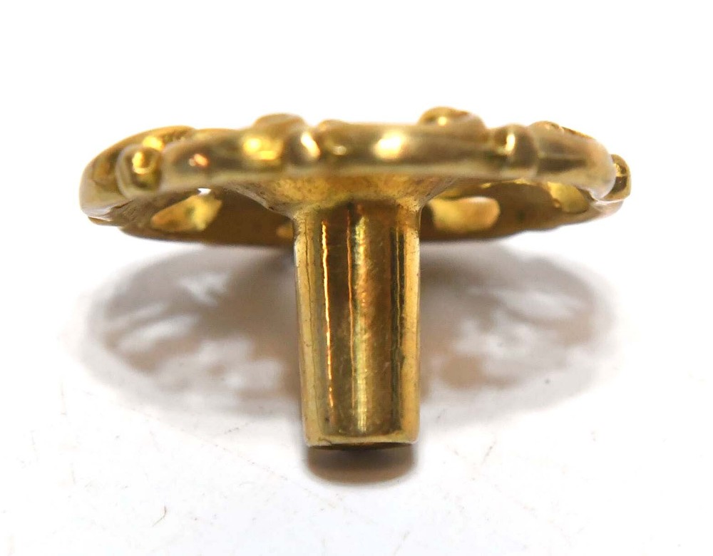 4 MATCHING BRASS NOS DRAWER PULLS OR HANDLES