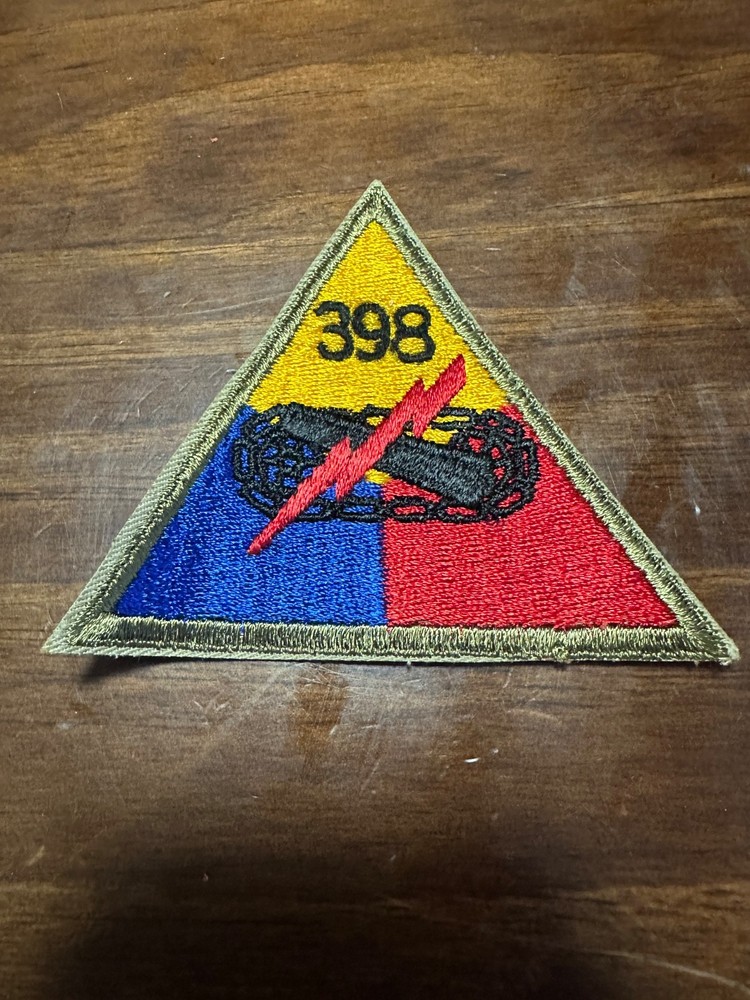 Vintage US Army 398th Armored Battalion Patch