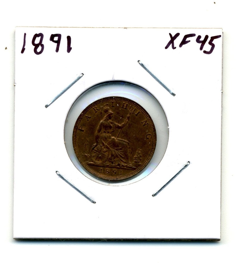 Great Britain. Farthing. 1891 choice Extra Fine