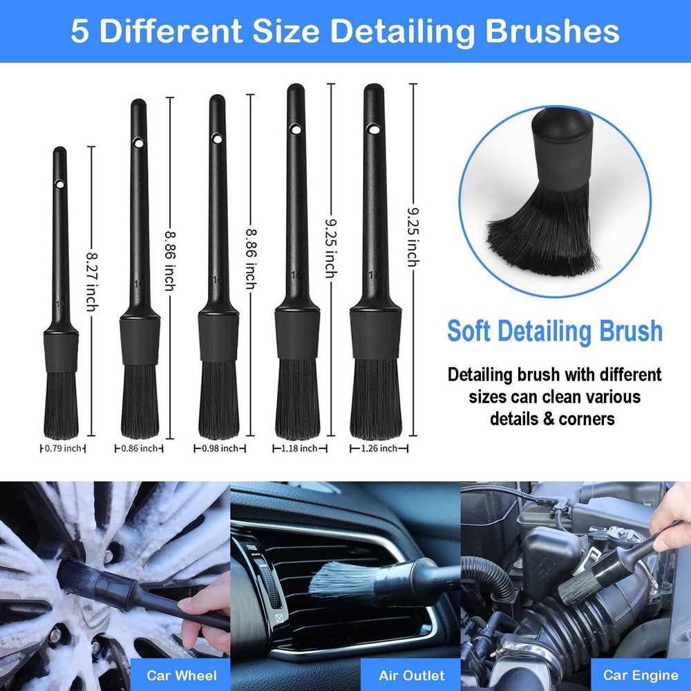 26Pcs Auto Cleaning Brush Set - Interior/exterior, Wheels Drill Brushes, Buff...
