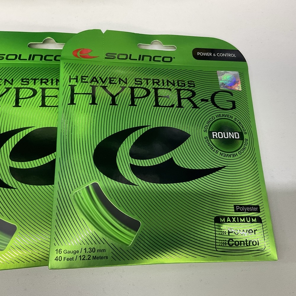 3 Pack Solinco Hyper-G Round Polyester 16g/1.30mm Green