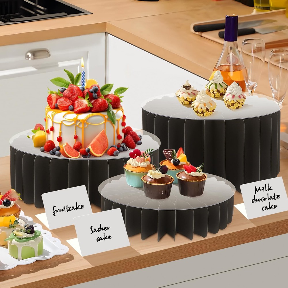Buffet Risers Food Risers for Buffet Table Acrylic Risers Display Stands Tall...