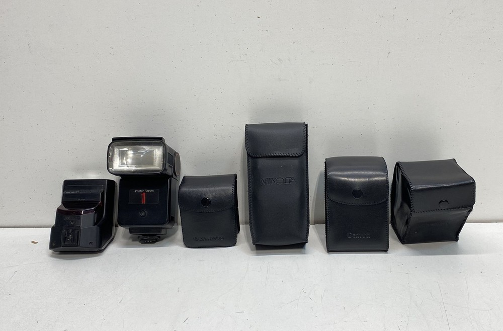 Lot of 6 Assorted Camera Flashes