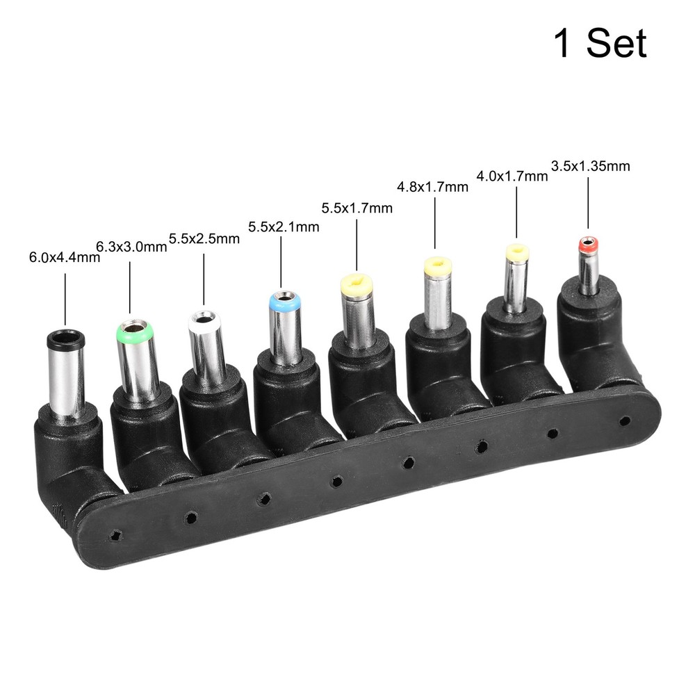 DC Power Adapter Kit 8pack 5.5*2.1mm Right Angle Jack Converter Connector Set