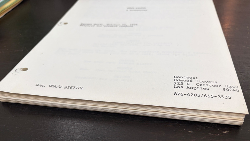 CITY LIMITS ORIGINAL SCI-FI MOVIE SCRIPT SCREENPLAY SECOND DRAFT FROM 1976
