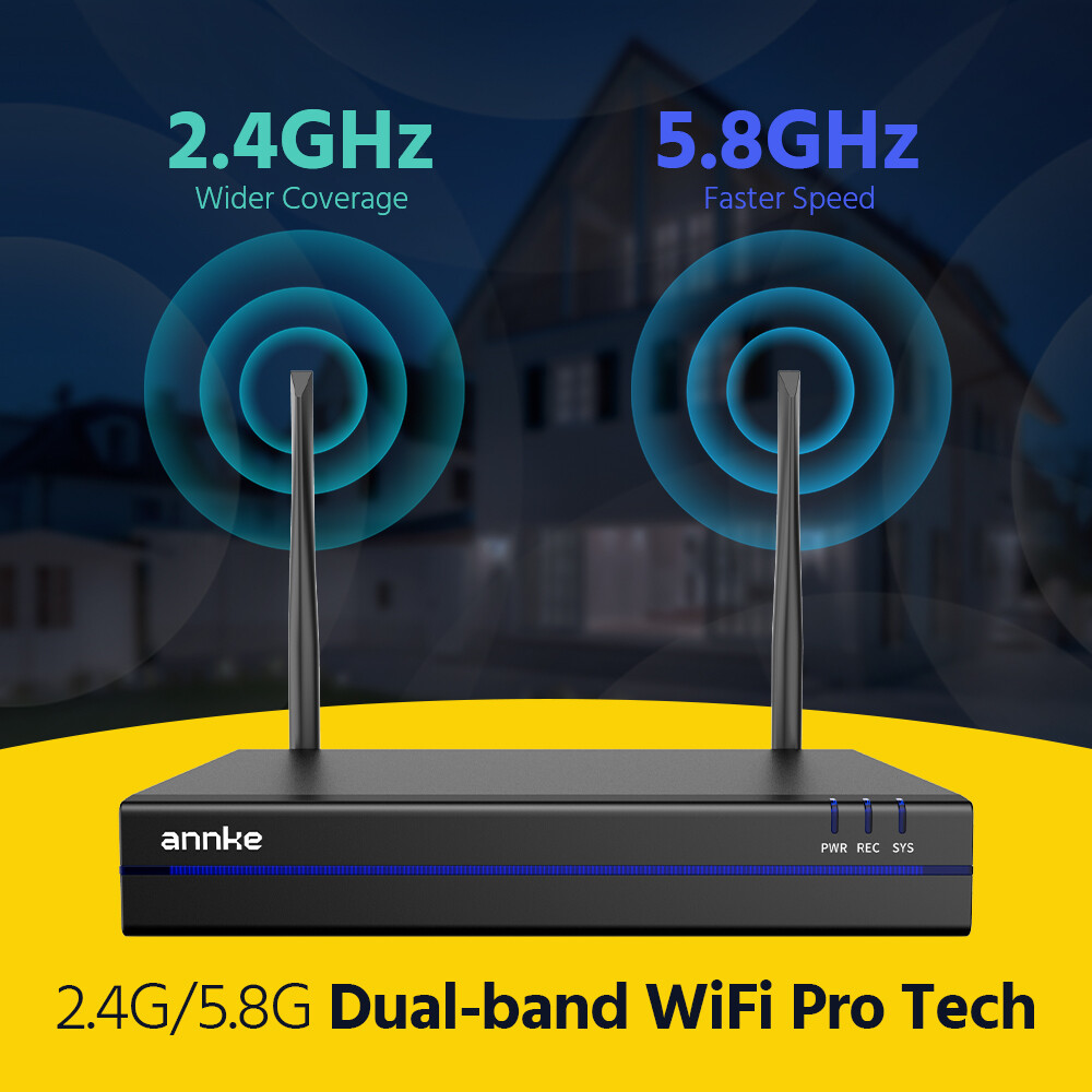 ANNKE 4K Wireless Security Camera System 16CH NVR Two Way Audio Human Detection