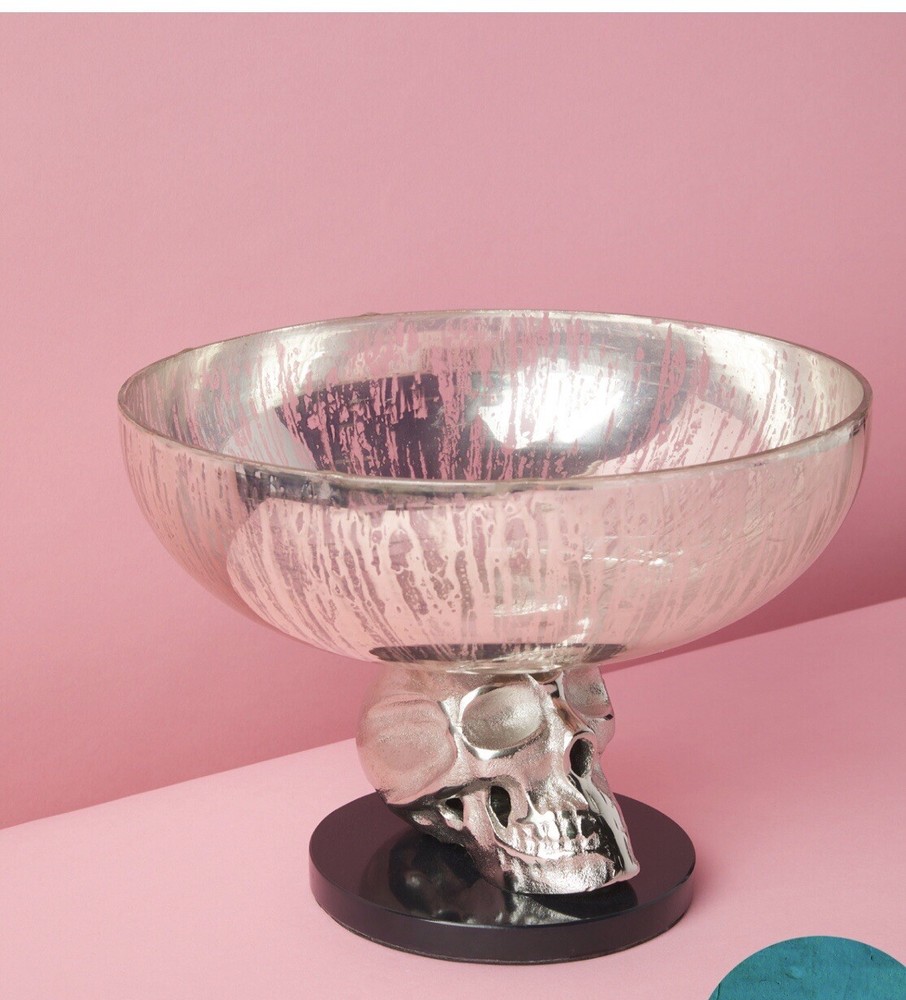Halloween Serving Bowl With Skull Base
