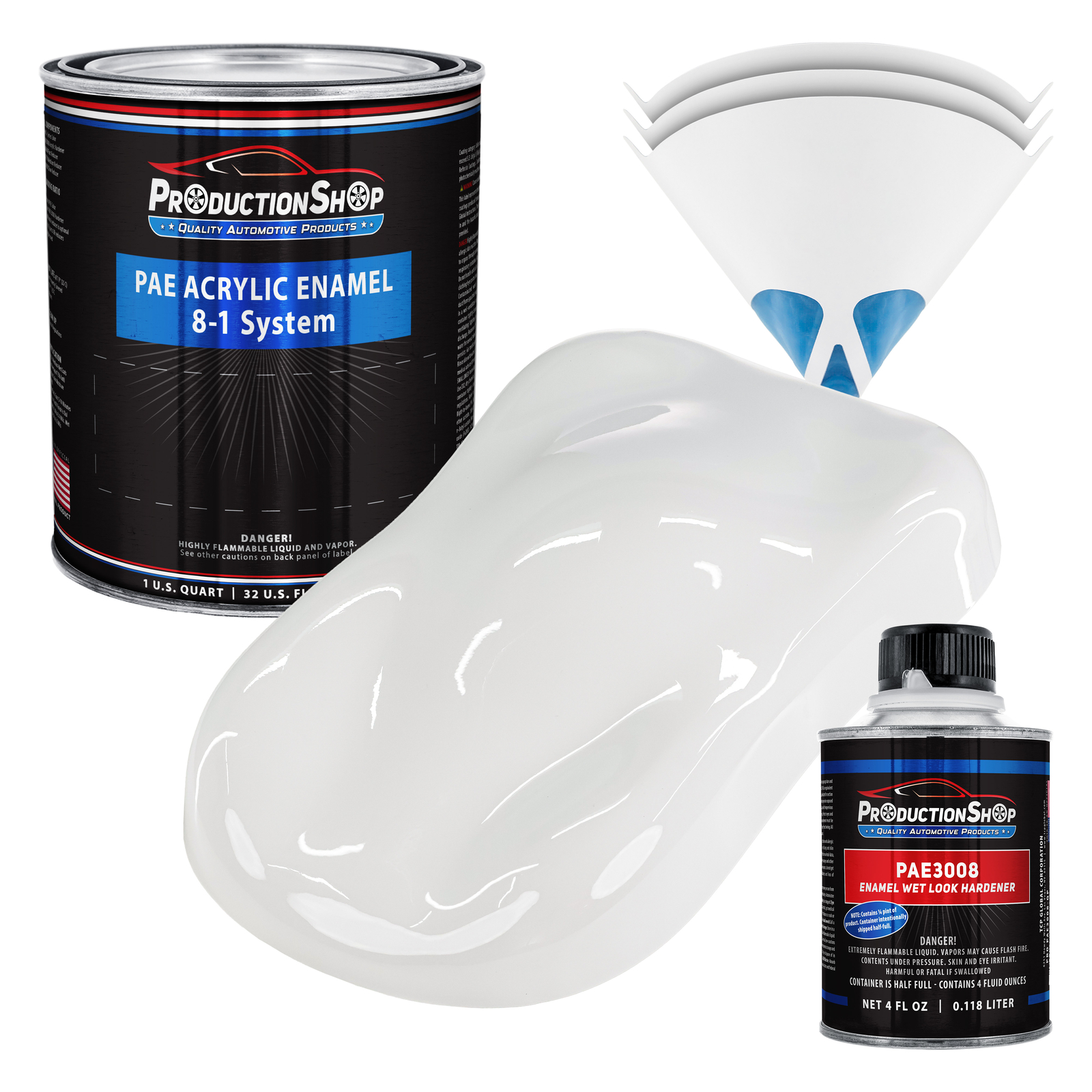 ProductionShop Classic White Acrylic Enamel Quart Kit, Auto Paint