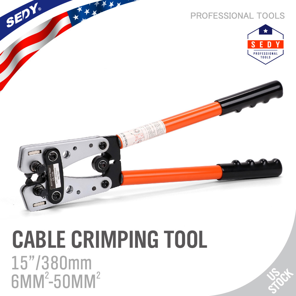 Cable Lug Crimping Tools Hand Electrician Pliers Crimper Wire Cable 6-50mm² 10-0