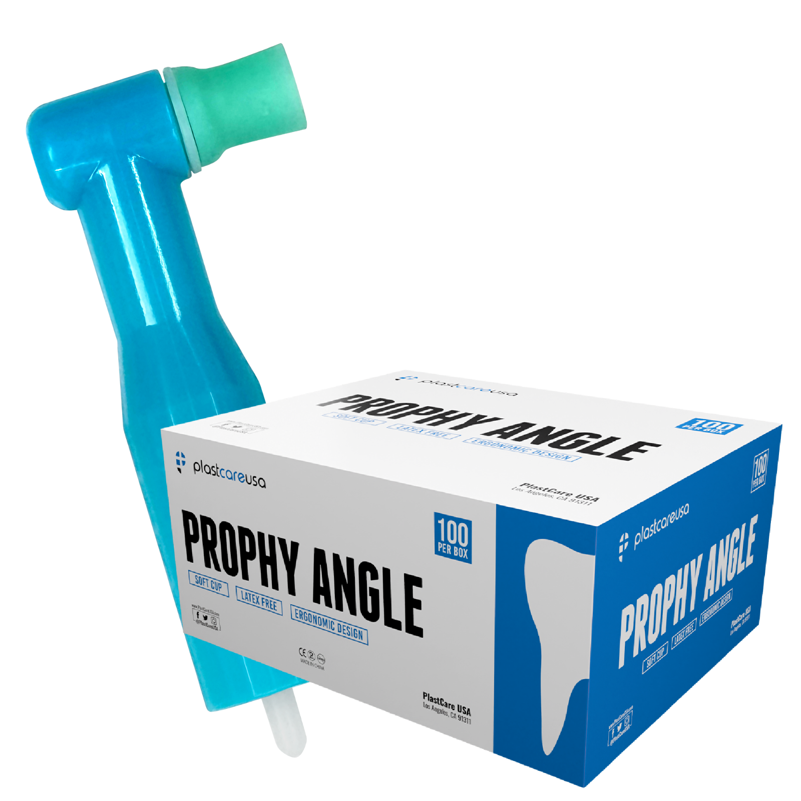 Dental Prophy Angles Soft Cup, Disposable & Latex Free (1 Box of 100)