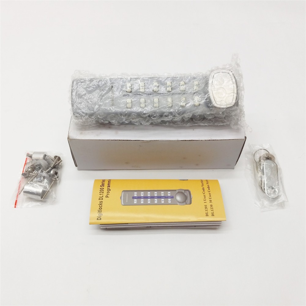 DigitLocks DL1230 Silver Digital Electronic Programmable Cam Lock w/ Cap New