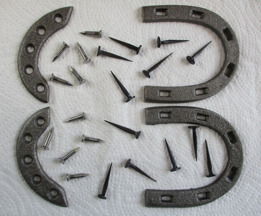 British Army:"AMMO BOOT HEEL & TOE PLATES" (With Fixing Nails/Screws, Sizes 5-6)