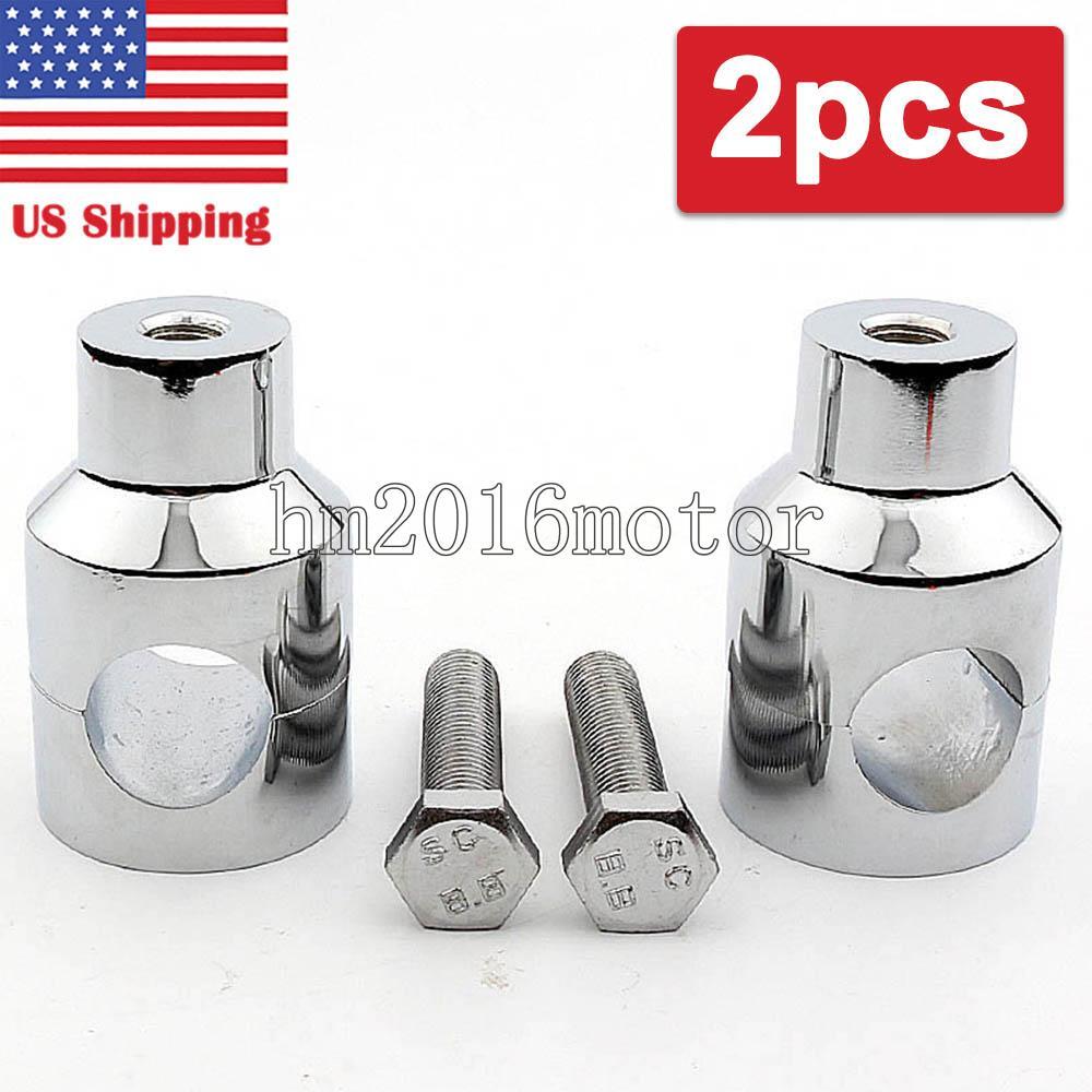 1'' Handle Bar Adapter Riser Clamp Chrome For Harley Softail Springer EFI FXSTSI