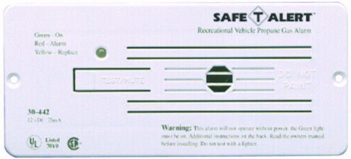 Safe-T-Alert 30-442-P-WT White Flush Mount Propane Gas Alarm