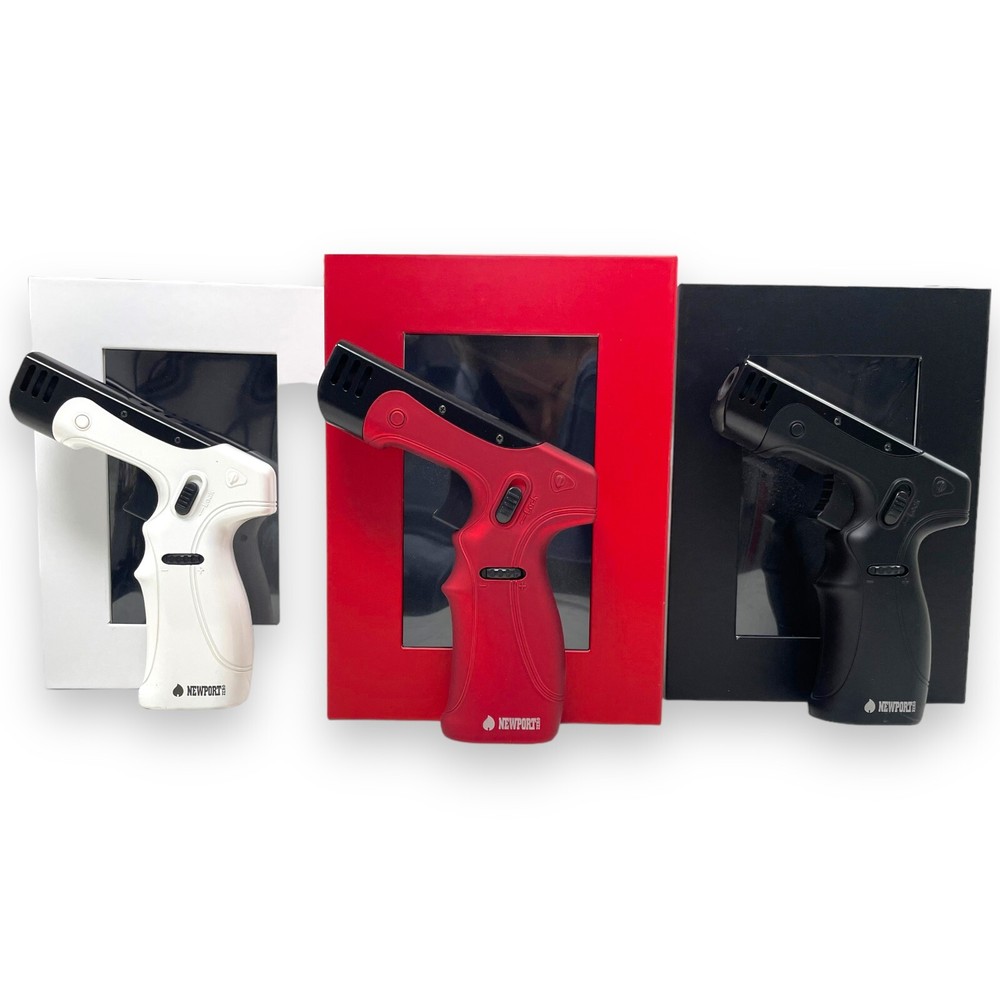 6 PCS NEWPORT ZERO WINDPROOF BUTANE REFILABLE CIGAR TORCH LIGHTER V2