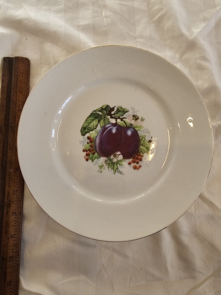 Vintage fruit themed plates and bowls