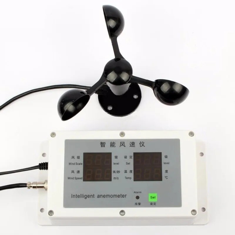 Anemometer Sensor Temp Wind Speed Measurement Weather Construction Tower Crane