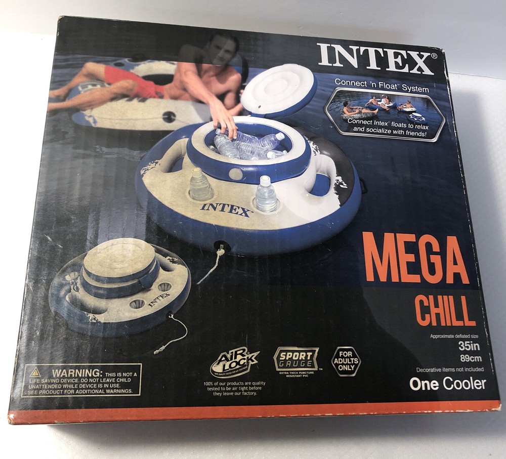 Intex Mega Chill Inflatable Floating Cooler 35" Diameter New