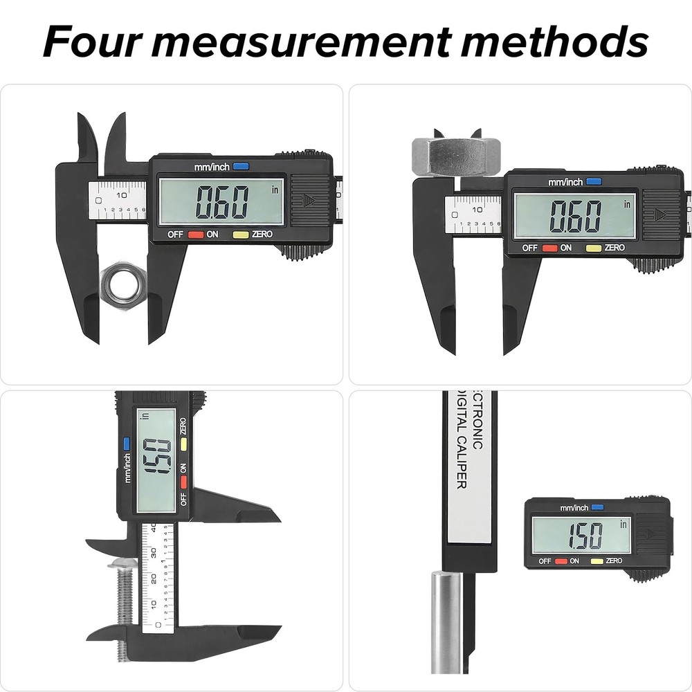 Electronic Digital Caliper, Plastic Vernier Caliper, Caliper Measuring Tool w...